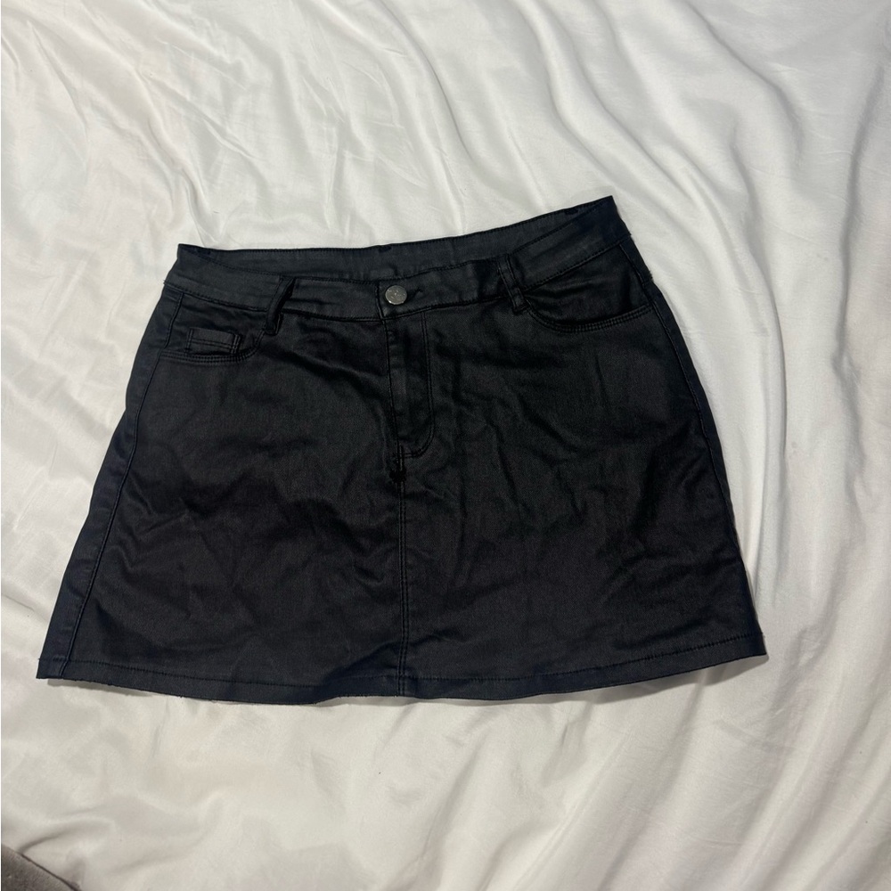 Garage Leather Mini Skirt